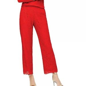 J. Crew Red lace pull on  pants